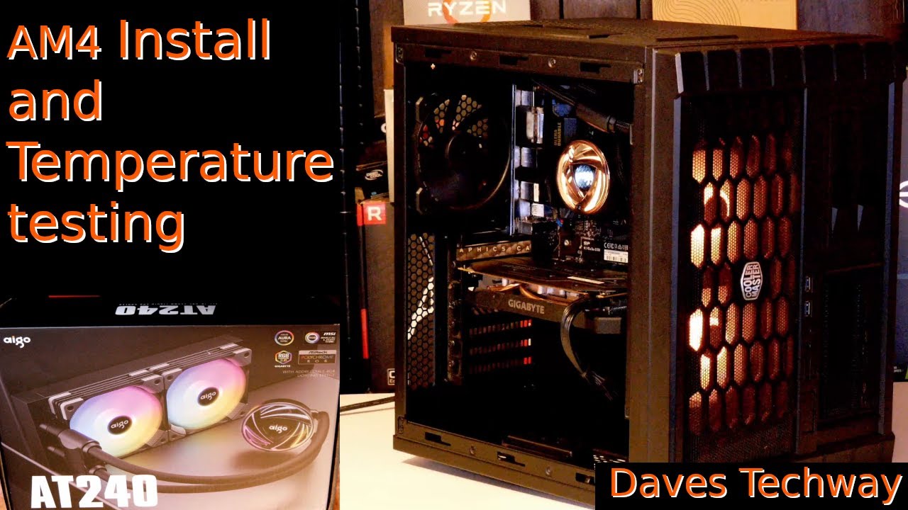 Aigo AT240 best budget 240mm AIO AM4 install and Temperature testing