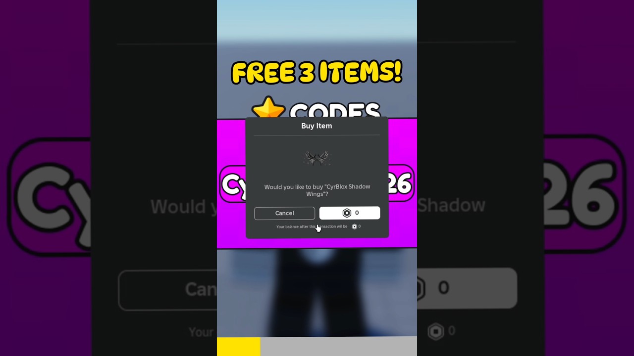 Коды бесплатных предметов CyrBlox!