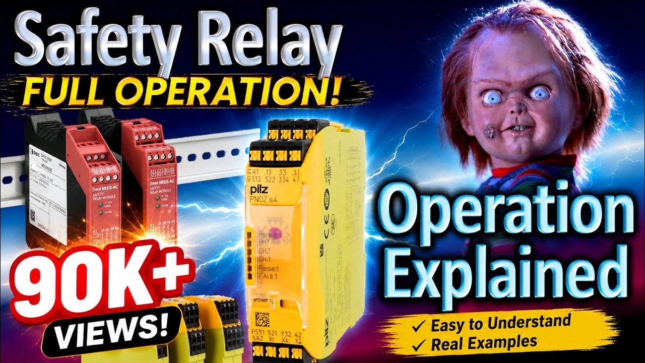 How to wire a Safety Relay / Safety Relay Working Principle / The Best Video to learn all about.!😍💪