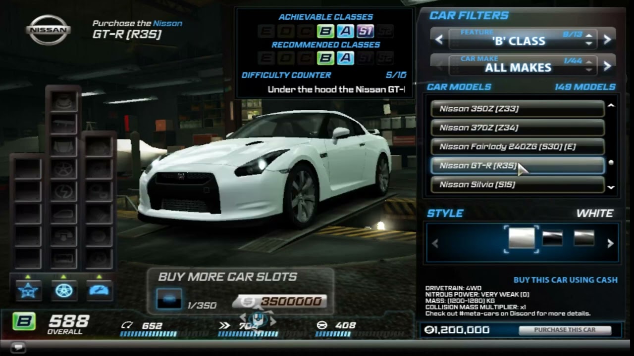 nfs world all cars
