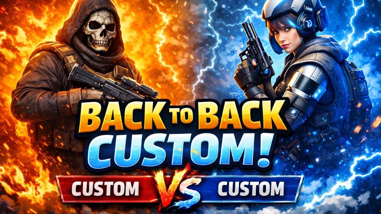 BACK TO BACK CUSTUM //HITMAN_FF is live