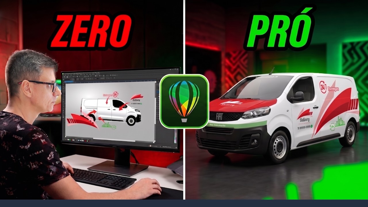 Eu Criei um Envelopamento de Carro PROFISSIONAL do Zero no CorelDRAW