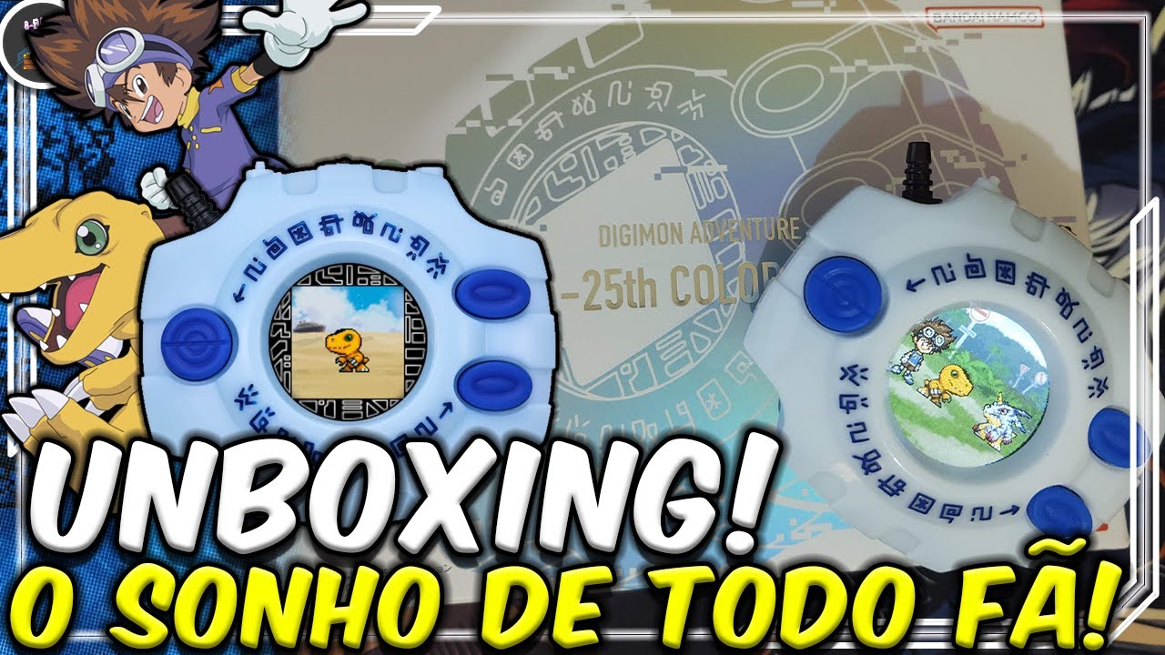 ESSE É O MELHOR UNBOXING DE TODOS! Digimon Adventure Digivice 25th COLOR EVOLUTION!