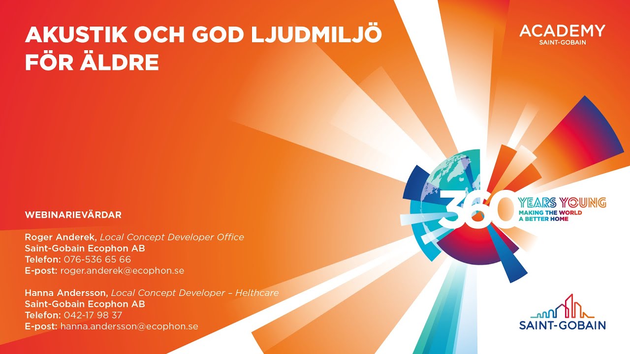 Webinarium: Akustik och god ljudmiljö för äldre