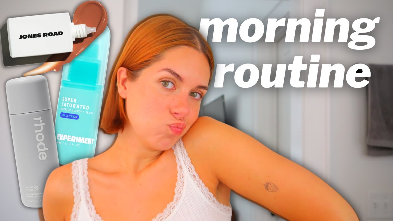 CURRENT MORNING ROUTINE // skincare + everyday easy makeup ☀️🧖🏼‍♀️