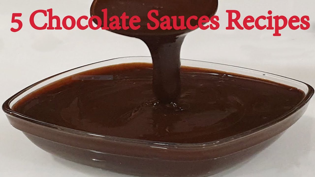 5 Chocolate Sauce Recipes  How To Make Chocolate Sauce  मार्किट जैसा चॉकलेट सॉस 5 मिनिटोमै
