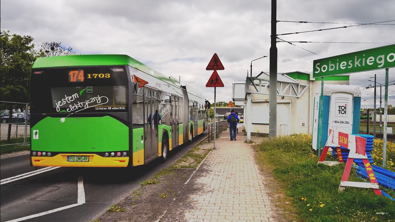 Poland, Poznań, bus 174 ride from Unii Lubelskiej to Sobieskiego