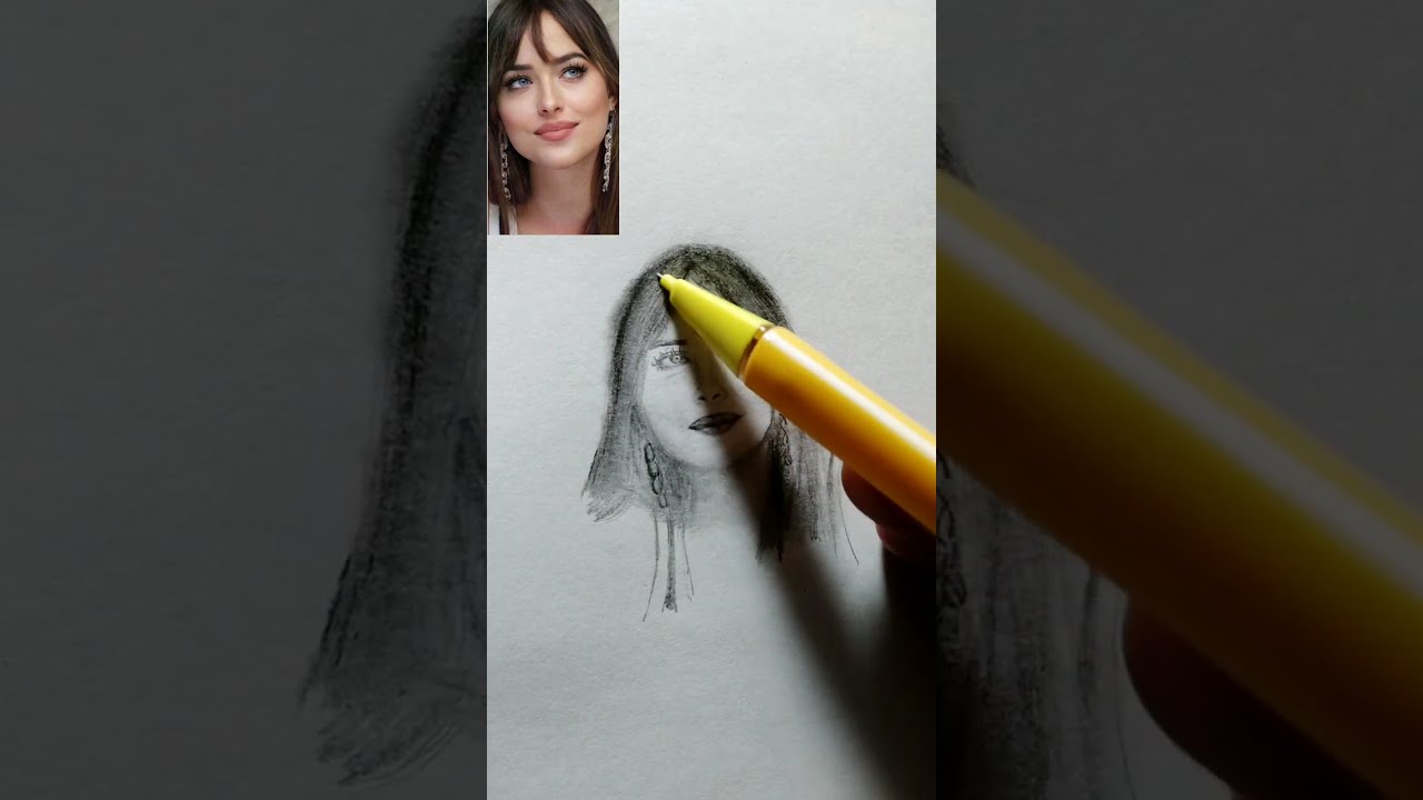 Dakota Johnson Portrait Drawing | Loomis Method (Pencil)