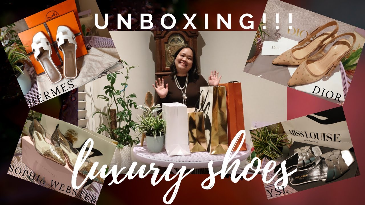 Luxury shoes UNBOXING! HERMES ORAN, J'ADIOR SLINGBACK PUMPS, YSL TRIBUTE, SOPHIA WEBSTER DARIA FLATS