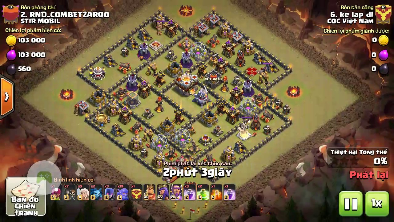 Clash of clans war : del hall 10.5 bowler