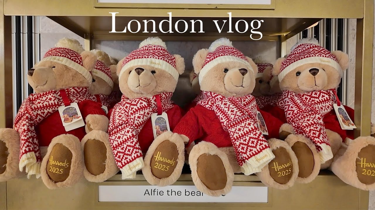 London vlog🇬🇧クリスマスシーズンのデパート🧸美味しいスコーンを食べよう🍽️