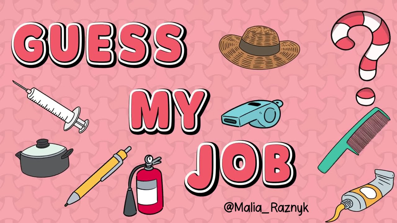 Guess the job - Quiz Game English Games ready to Use ESL Classroom Game for kids learning English