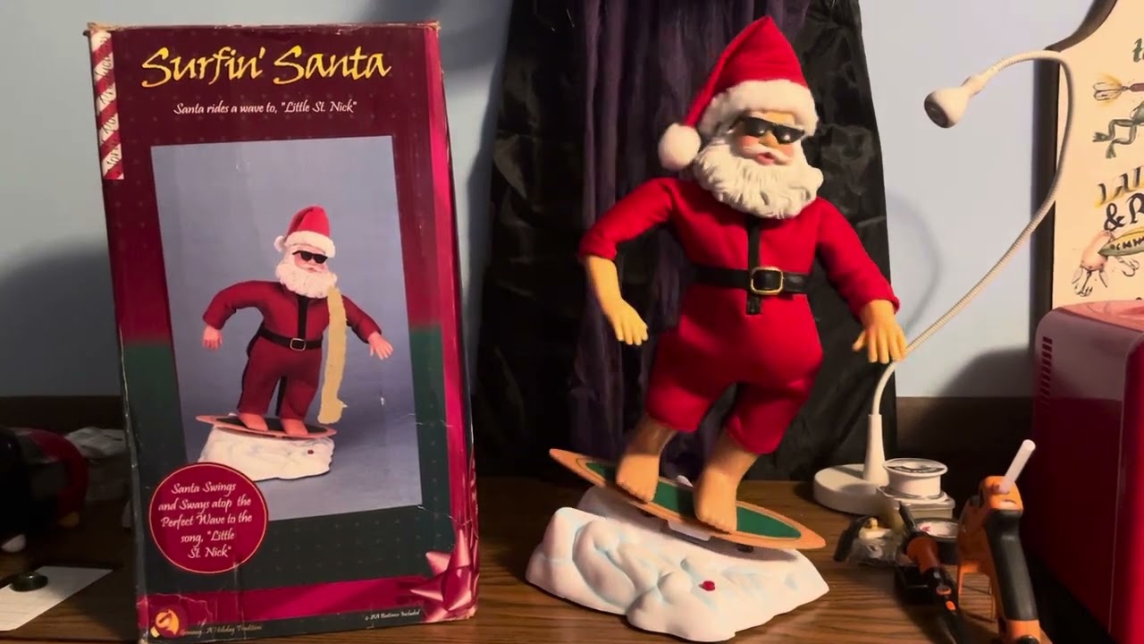 Gemmy 2000 Surfing Santa
