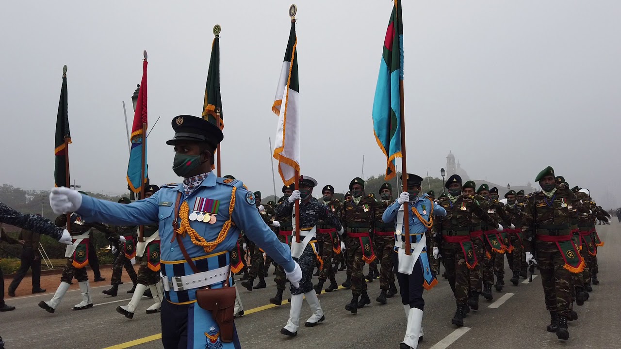 Bangladesh Armed Forces on Rajpath -Republic day Parade 2021 (Practice)