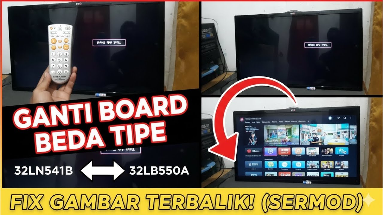 MB LG 32LN541B di ganti 32LB550A - Cara Mengatasi Gambar Terbalik (Mirror Mode)