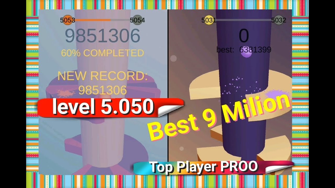 Helix jump PRO New Record  9 Milion || Level 5K Master Player
