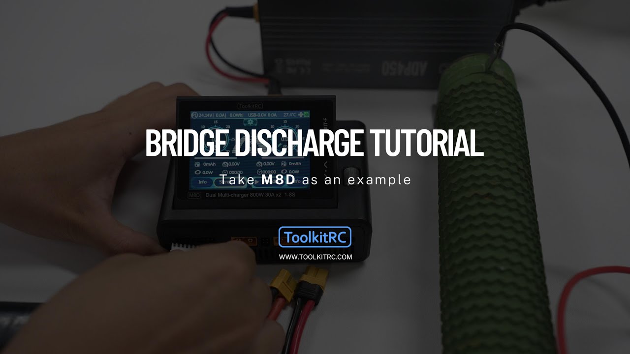 How to use Dual channles charger modes to discharge your battery @30A?