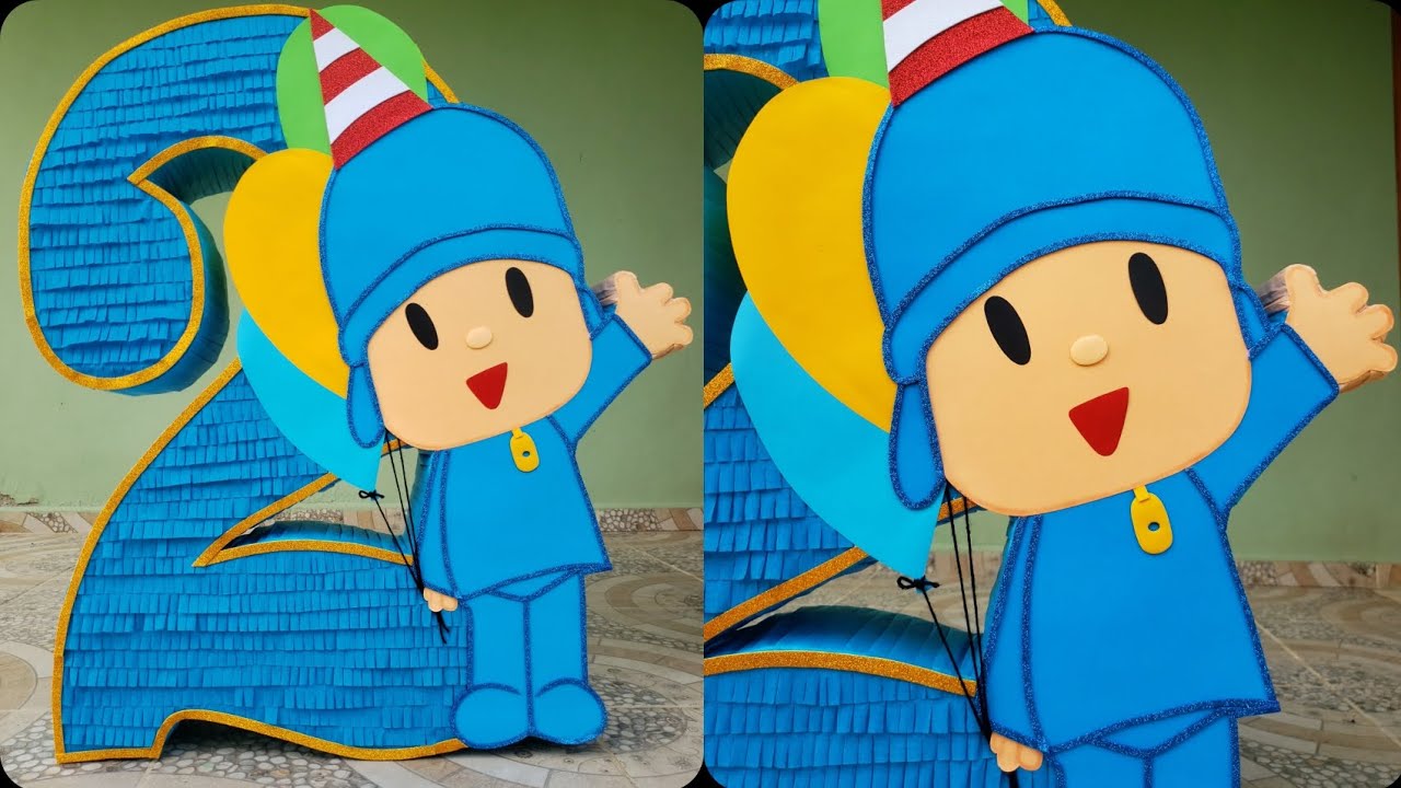Piñata Número 2 con Pocoyo | Creaciones Mágicas Sarahí