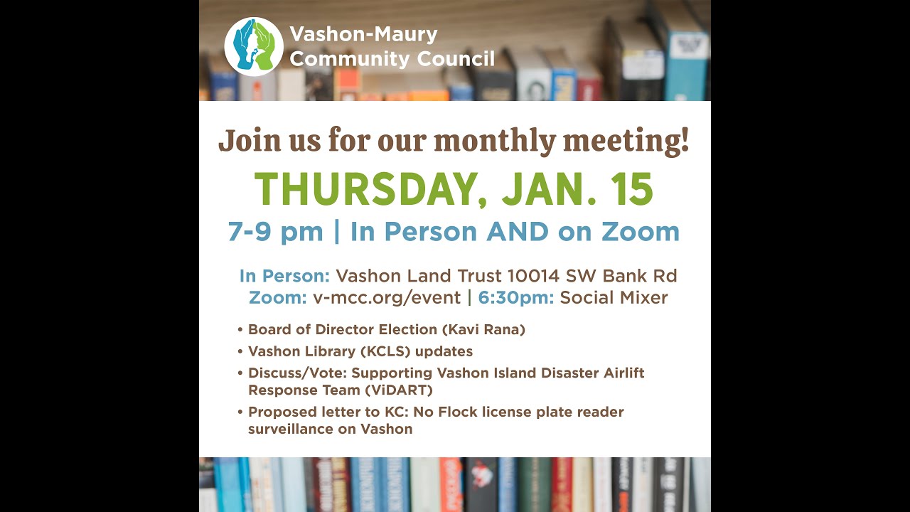 2026 January 15 V-M Community Council Meeting
