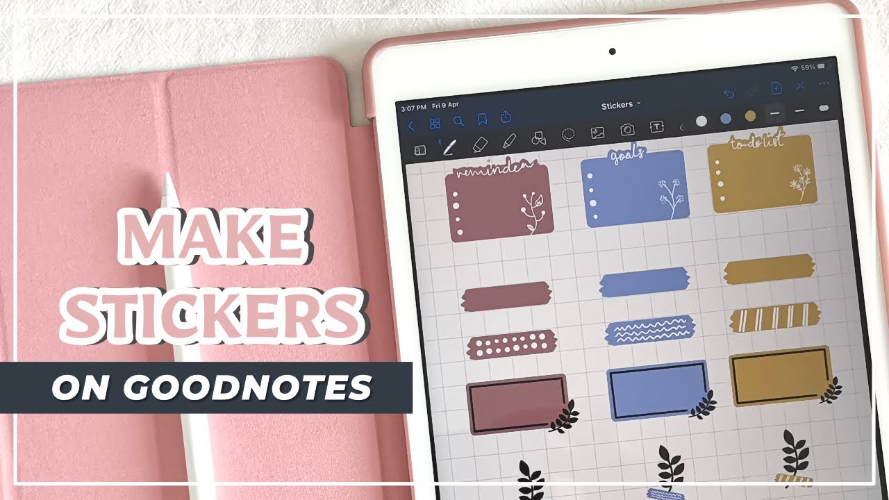 HOW I MAKE SIMPLE & PRETTY DIGITAL STICKERS ON GOODNOTES | Create Planner Stickers & Sticky Notes