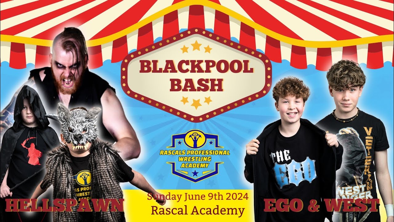 Rascals Children's Pro Wrestling - Blackpool Bash Match 6 - Hellspawn vs Ego & West