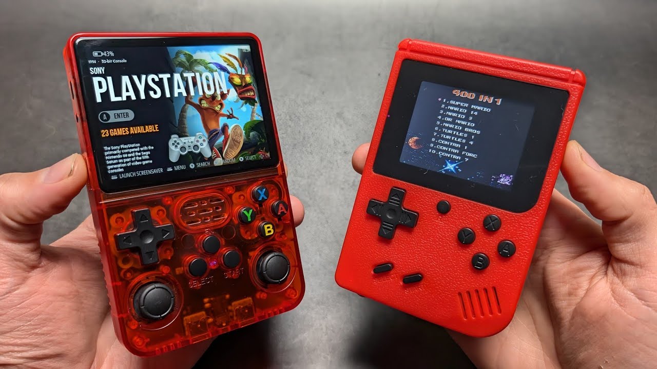 R36s против портативной игровой консоли Mini Retro 400 / Sup 500 (полный обзор и сравнение)