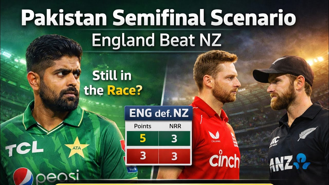 Pakistan Semifinal Scenario 🔥 England Beat NZ – How Can PAK Still Qualify? Sanjay Kumar