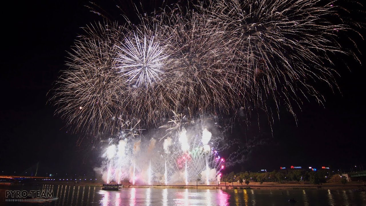 Intense Pyromusical by Pyro-Team Fireworks Serbia in Belgrade, Serbia.