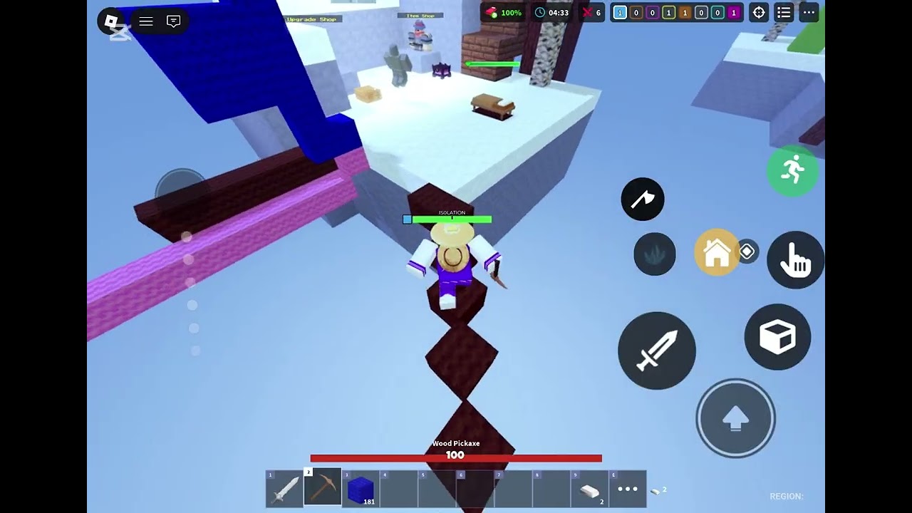 Roblox Bedwars Freyia kit no armour challenge!