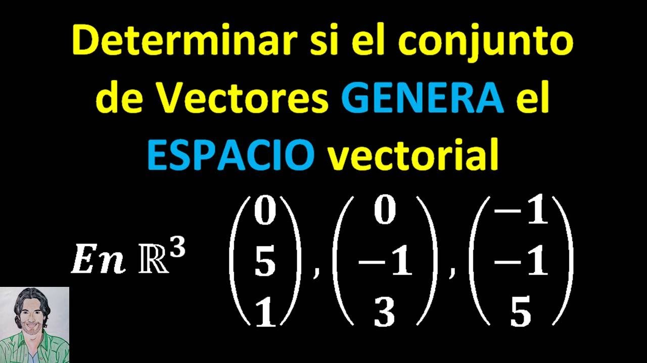 DETERMINE si el conjunto dado de VECTORES GENERA el espacio VECTORIAL Combinación Lineal