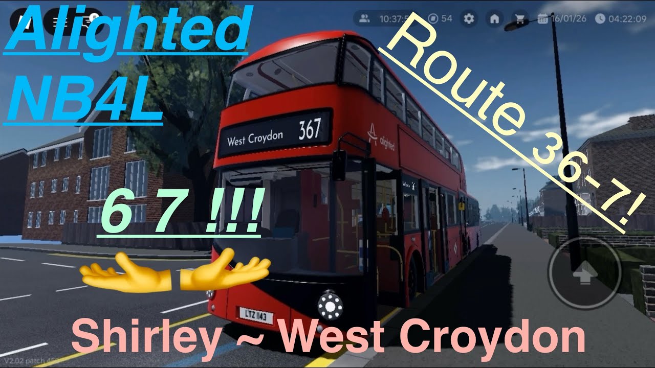 Roblox Croydon | Alighted NB4L | Route 36-7! | Shirley Rd Addiscombe Rd ~ West Croydon Bus Station