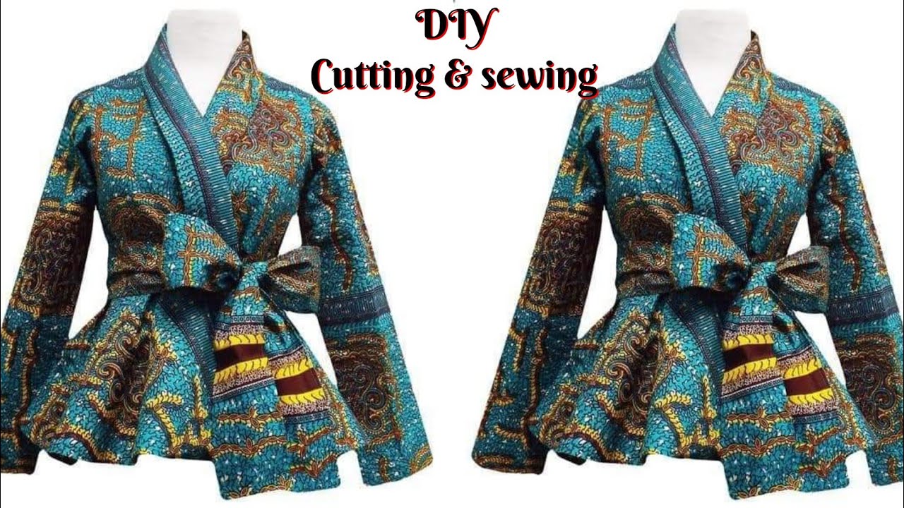 How to make a WRAP BLOUSE/TOP cutting and sewing [DETAILED]