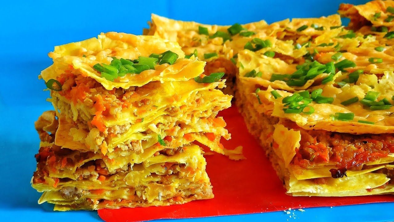 Беру Фарш, морковь, луковицу и готовлю вкусный Ужин. Ленивый пирог без возни с тестом
