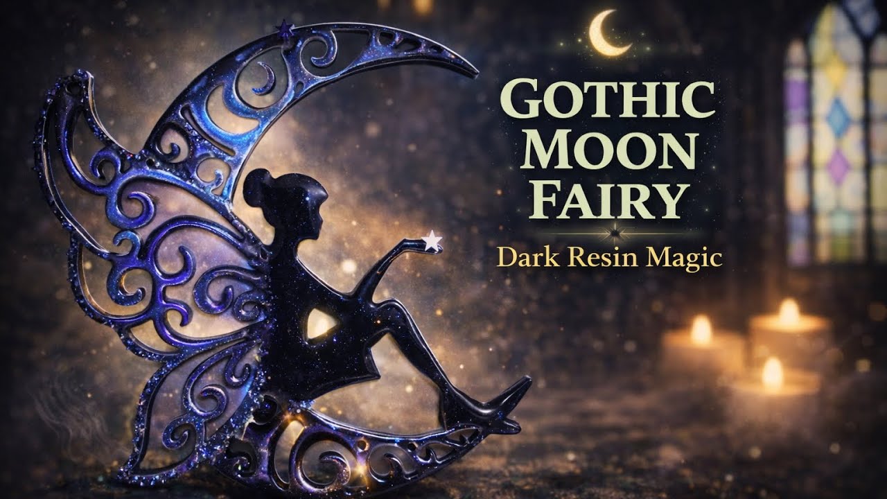 Готическая лунная фея 🌙🖤 Скульптура из смолы