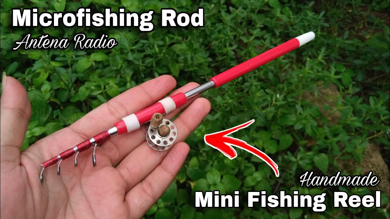 Membuat Joran Microfishing Antena Radio + Reel mini