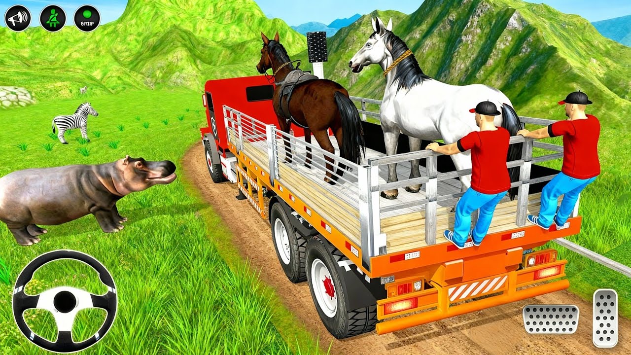 سائق شاحنة حديقة الحيوان - قيادة الشاحنة على الطرق الوعرة - Zoo Animal Transport