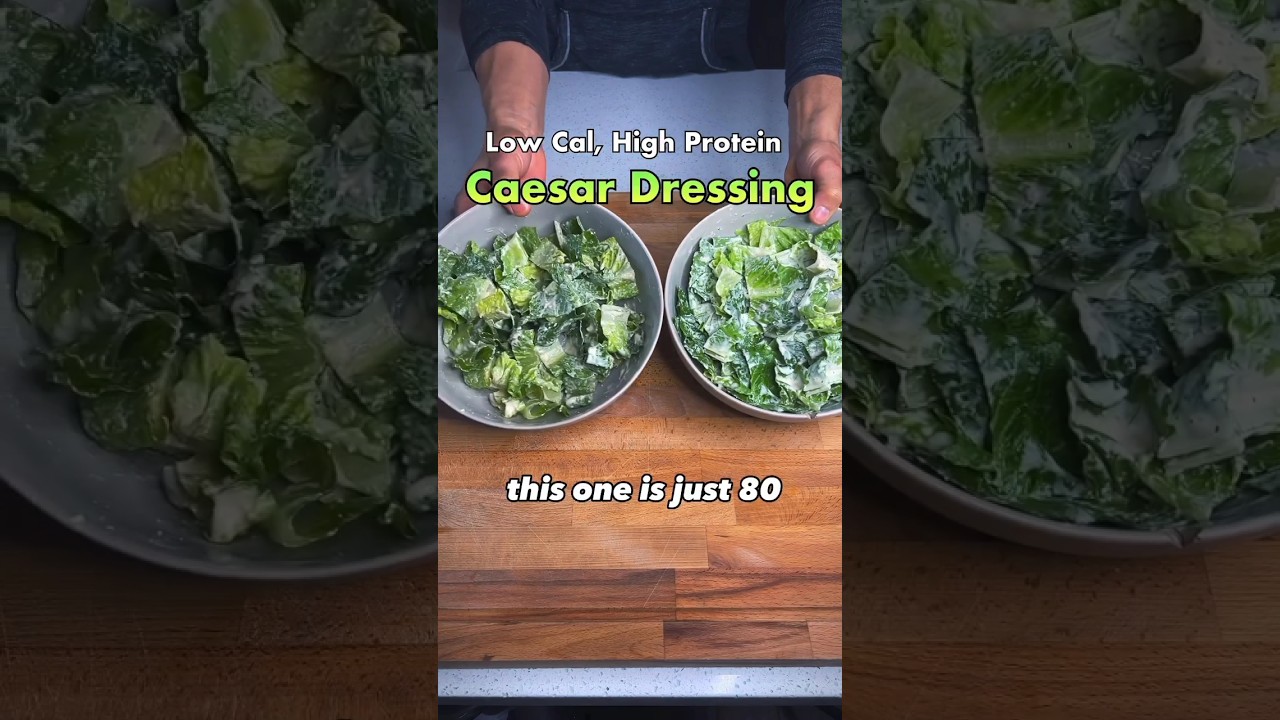 Low Calorie Caesar Dressing🥗 #shortsfeed #shorts #shortsviral #caesarsalad