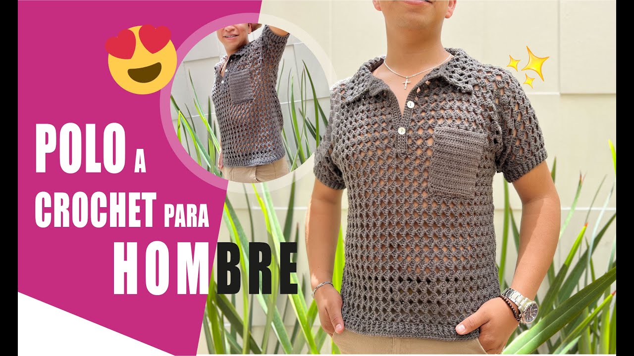 CÓMO TEJER UN JERSEY A CROCHET O GANCHO PARA HOMBRE 👓 👓 FÁCIL Y RÁPIDO | Yo Tejo con LAURA CEPEDA