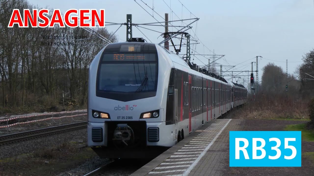 [Abellio Rail NRW] Ansagen der RB35 Gelsenkirchen Hbf - Mönchengladbach Hbf