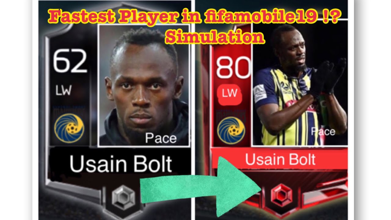 Usain Bolt simulation, Fastest Player in fifamobile19!?