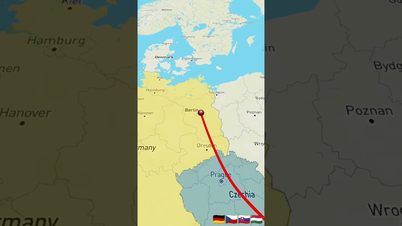 Distance between Berlin Germany to Bucharest Hungary 