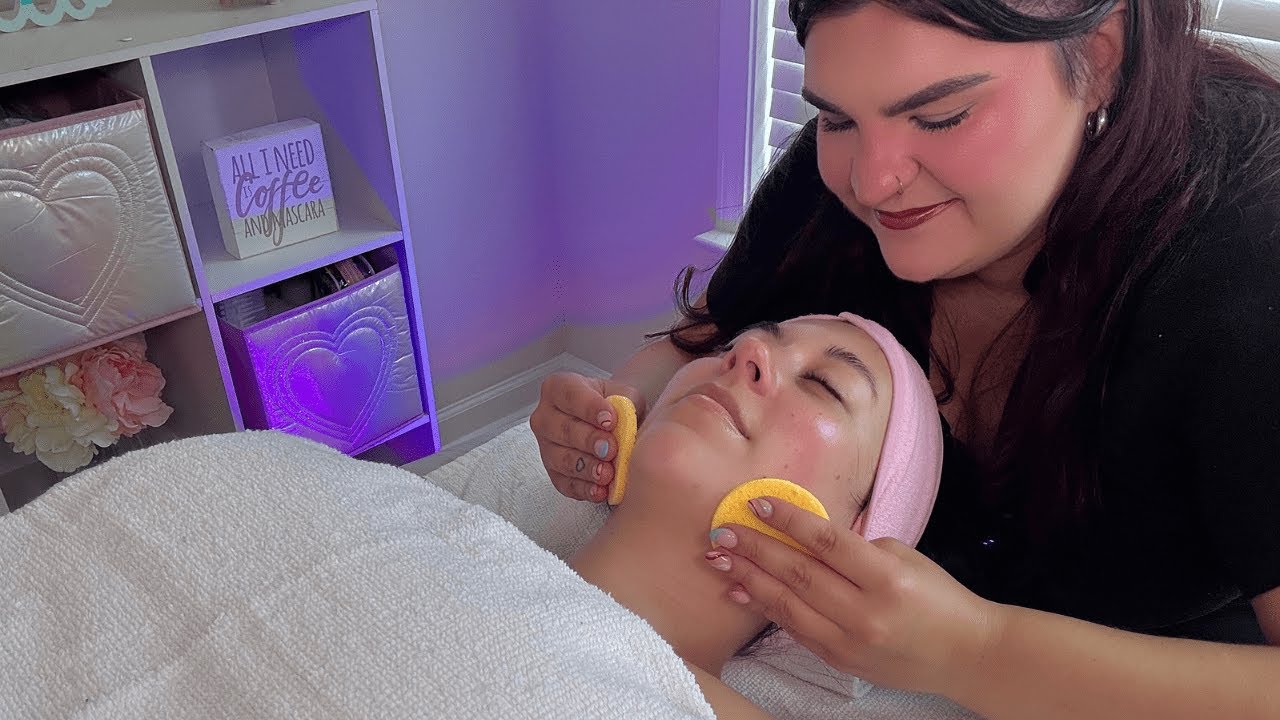 ASMR Relaxing Sensitive Skin Facial | Skin Analysis | Ice Globes | Gua Sha | Scalp Combs | Massage