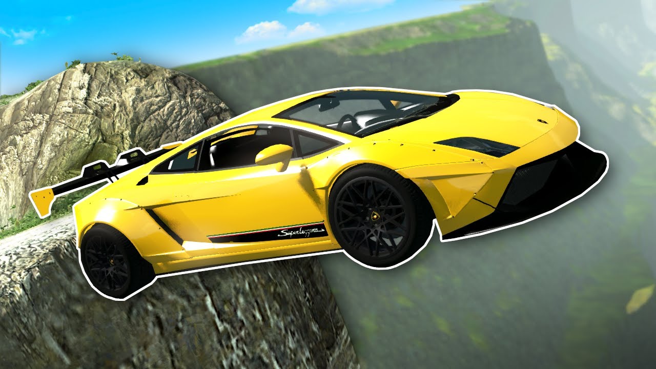Jumping Cars Off a Cliff! - BeamNG Multiplayer Mod Gameplay