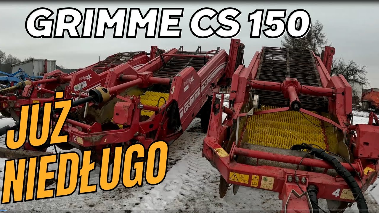 Grimme CS 150 nowa taśma. Przeróbka felg Case IH Maxum 5140.