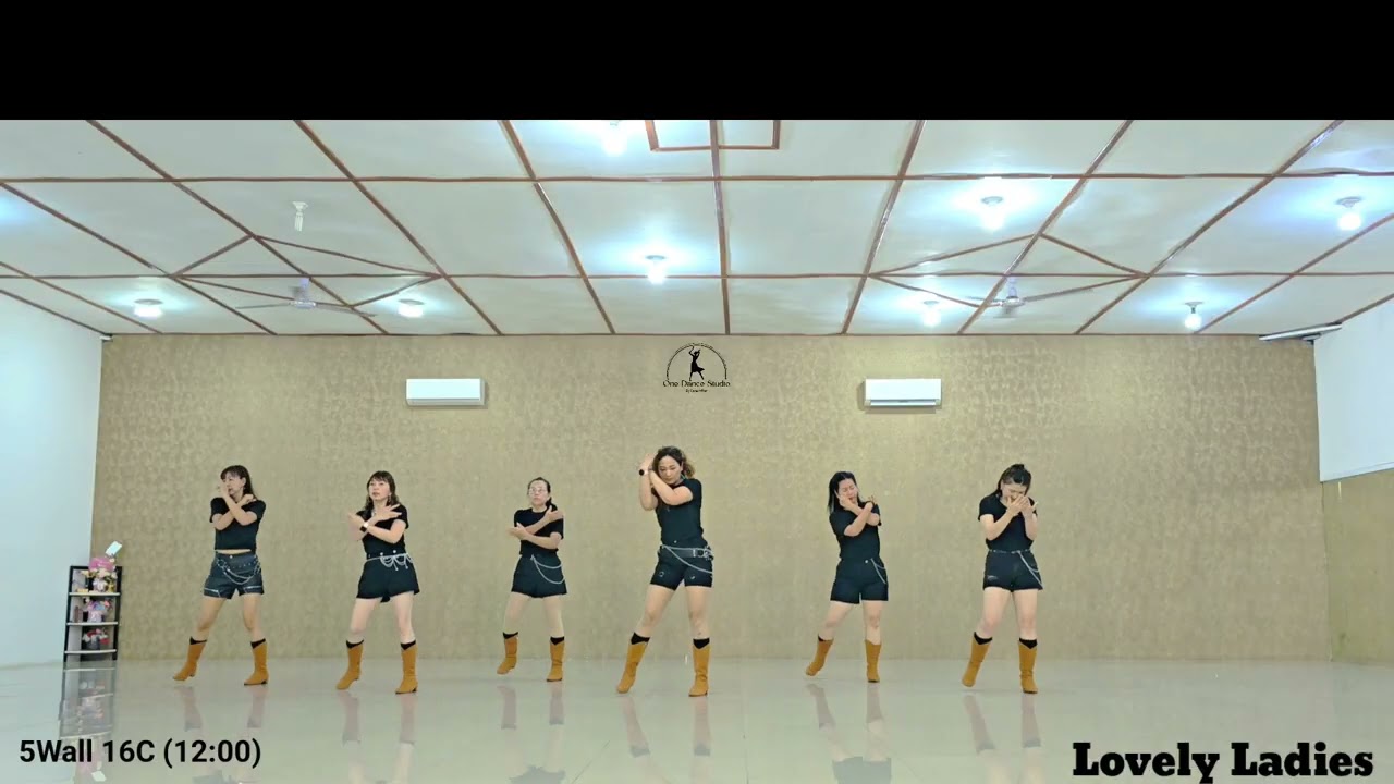 Lovely Ladies - Line Dance // Intermediate - Demo #lovemiladies #seanpaul #odspku #linedancepku 🖤🤍🖤 