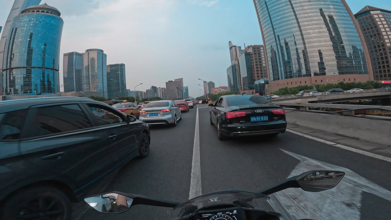 Beijing City ride | CFMOTO 450 SS | China Beijing Guomao [4K]
