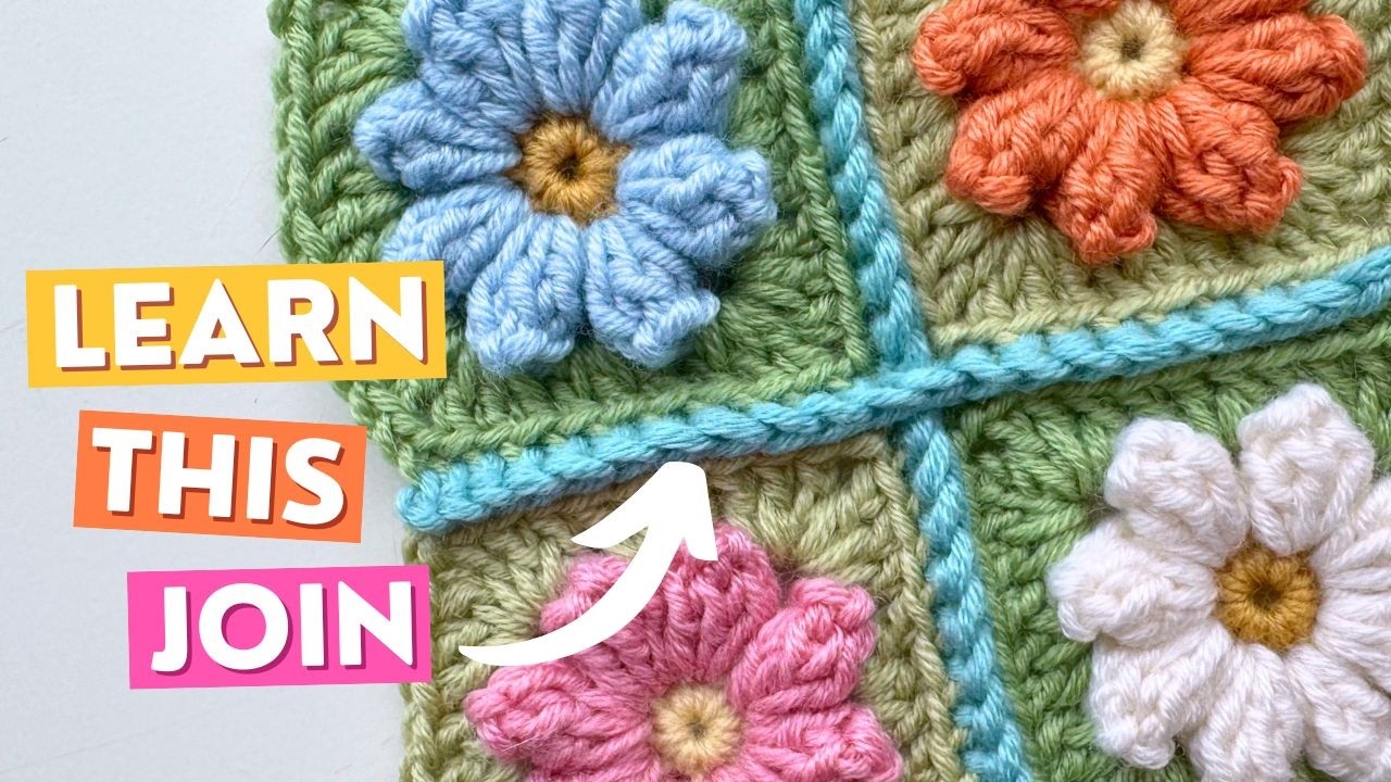 Как соединить бабушкины квадраты крючком 🧶 БЕЗ ШИТЬЯ!