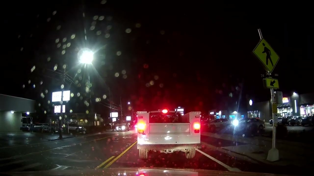 Nighttime drive from North Providence to Johnston, Rhode Island
