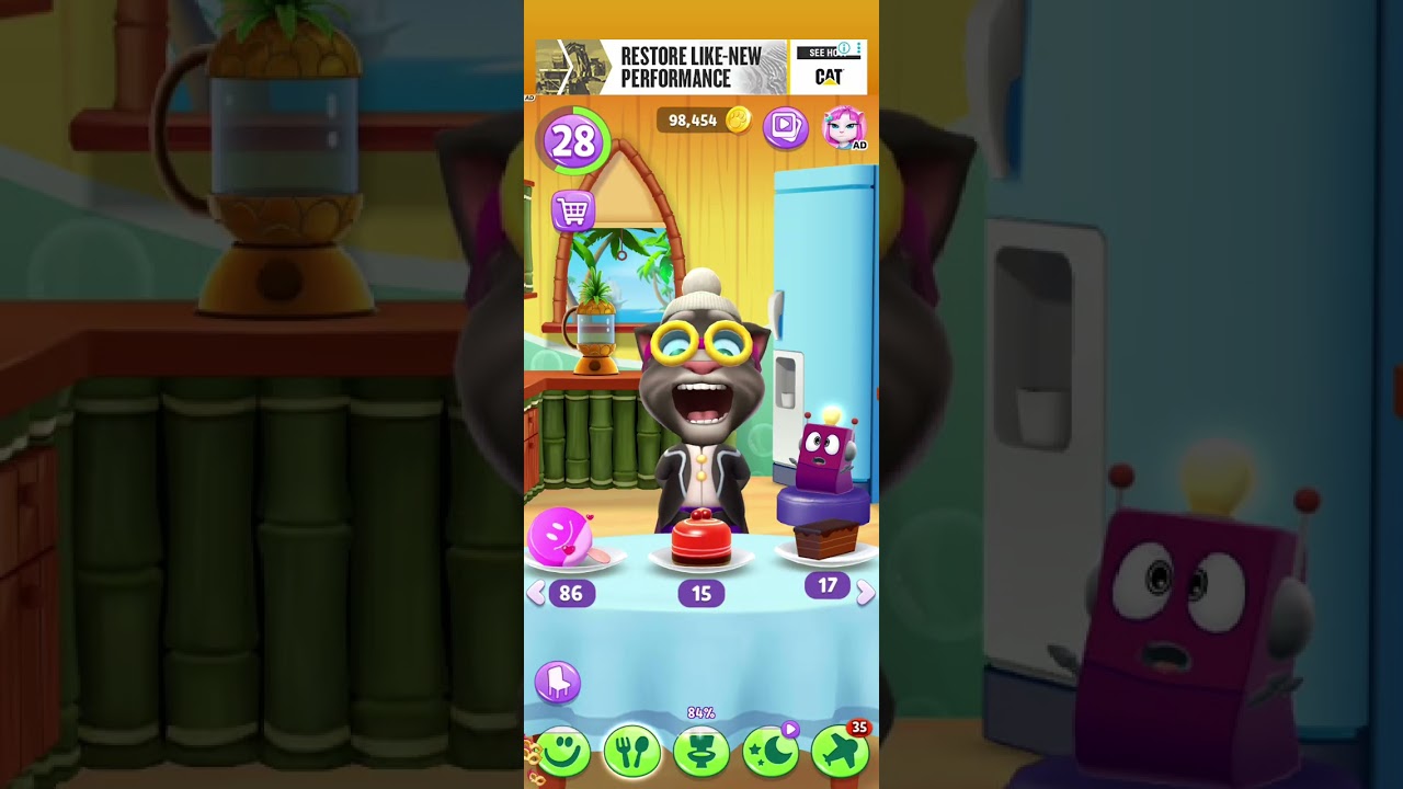 Very funny cat😅crazy movement😅#foryou #talkingtom #trending #games #ekmotahathighumechala #cat#viral