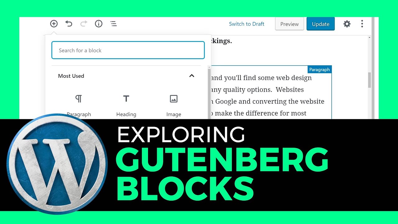 Изучение блочного редактора WordPress (различные блоки в Gutenberg)